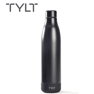 TYLT Power Water Bottle with Portable Power Bank Base in Black